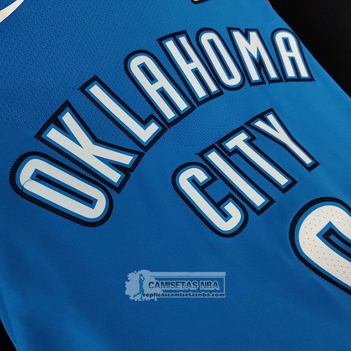 Camiseta Oklahoma City Thunder Russell Westbrook NO 0 Icon Autentico Azul